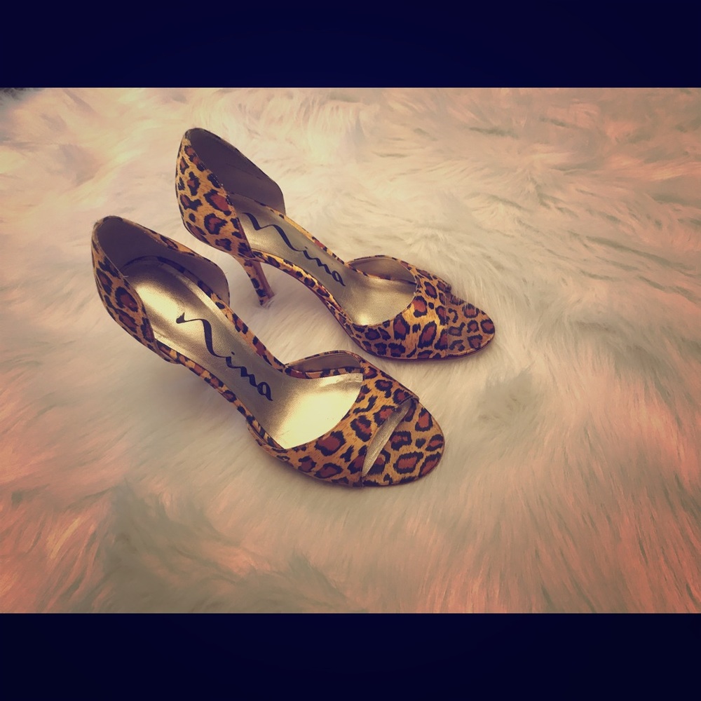 Nina leopard print heels